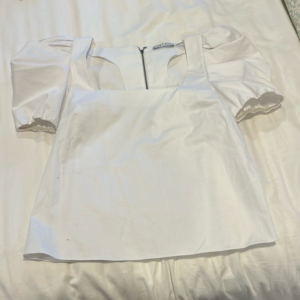 Alice + Olivia white top